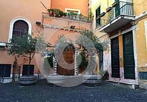 Paved Streets of Rome Italy