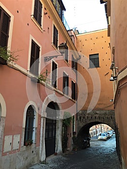 Paved Streets of Rome Italy