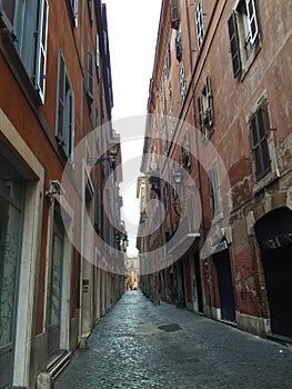 Paved Streets of Rome Italy