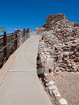 Paved trail around the ancestral pueblo ruins at Tuzigoot National Monument photo