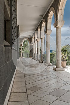 Pavement around the temple of beatitudes