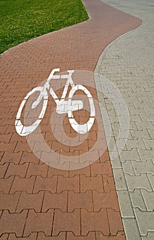 Pavement and bicycle path