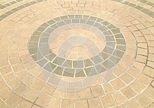 Pavement in a circle pattern