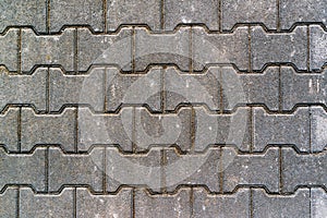 Pavement concrete H shaped slabs top view