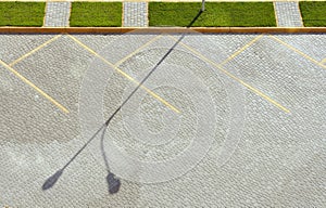 Pavement empty parking lot. View from above.