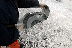 Pavement gritting in the winter