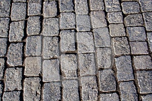 Pavement made of granite.