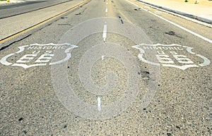 Pavement sign route 66