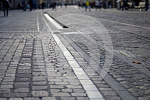 Pavement of the street of Freiburg, Germany