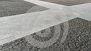 Pavement tiles - combined dark gray and light gray stone tiles