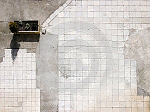 Pavement tiles and concrete