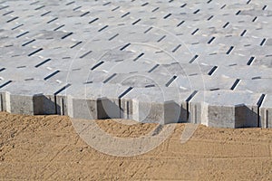 Paver bricks installing