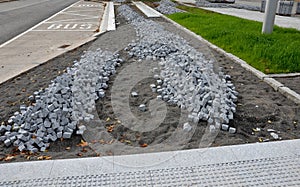 pavers made of stone cubes who can create beautiful photo