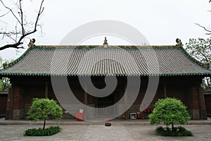 pavilion in a buddhist monastery (shuanglin) closed to pingyao (china)