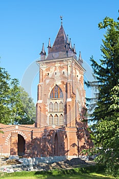 Pavilion Chapel in Alexandrovsky park in Tsarskoe Selo, Saint Petersburg, Russia photo