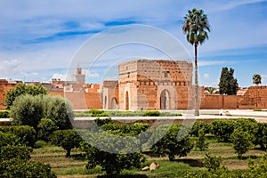 Pavilion at El Badi palace. Marrakesh . Morocco