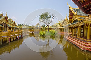 Pavilion of the enlightened in Ancient City Park, Muang Boran, Samut Prakan province, Thailand