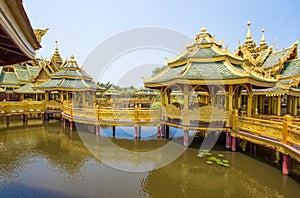 Pavilion of the enlightened in Ancient City Park, Muang Boran, Samut Prakan province, Thailand