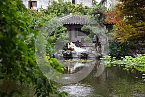 Pavilion at Garden of Cultivation, Suzhou, Jiangsu, China