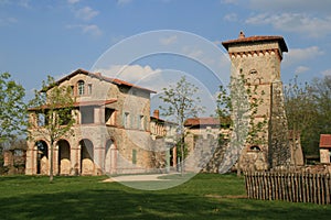 pavilion of the gardener at the garenne lemot villa in clisson - france photo