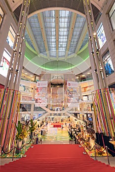 Pavilion graphic shopping mall ceiling