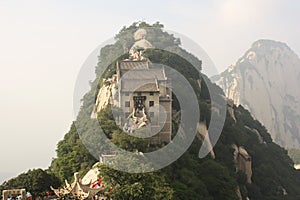 Pavilion at Hua Shan Mountain in China photo