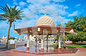 The scenic pavilion of Jumeirah Grand Mosque, Dubai, UAE
