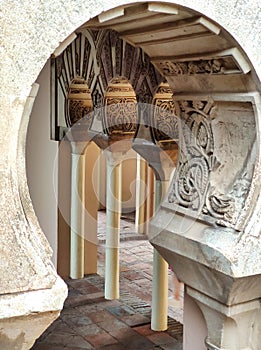 Pavilion of the Lobulated Arches of the Taifa Palace, Fortress Alcazaba, Malaga, Spain