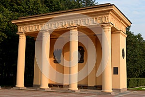 Pavilion in neoclassical style in St.Petersburg.