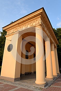 Pavilion in neoclassical style in St.Petersburg.