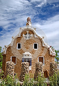 Pavilion in Parc GÃÂ¼ell Barcelona, Spain