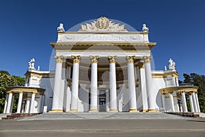 Pavilion `Russian Soviet Federal socialist Republic` on the territory of the all-Russian exhibition center VDNH. Moscow
