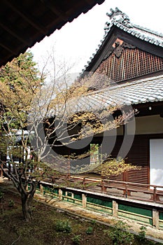 pavilion at the shoren-in temple in kyoto (japan)