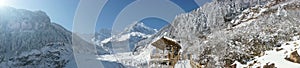 The Pavilion and Snow Mountain Panoramic