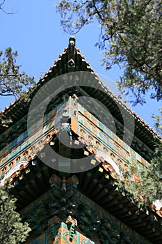 pavilion at the summer palace in beijing (china)