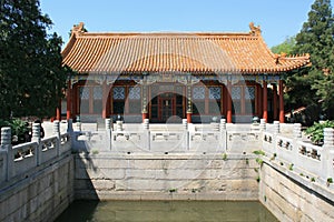 pavilion at the summer palace in beijing (china)