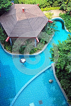 Pavilion and swimming pool