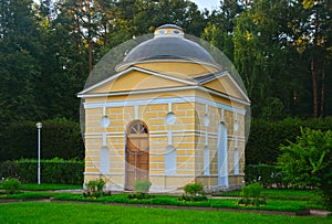 The pavilion Tea house in in the Arkhangelskoye manor near Moscow, Russia