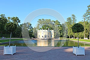 Pavilion Top Bath. Catherine Park. Pushkin City.