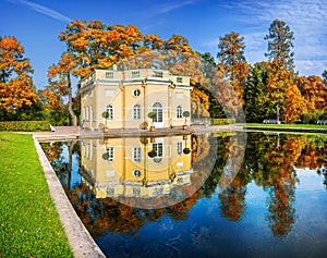 Pavilion `Upper Bath` in Catherine Park in Tsarskoye Selo