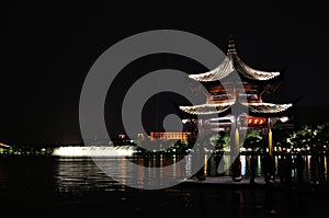 A pavilion at West Lake, Hangzhou, China