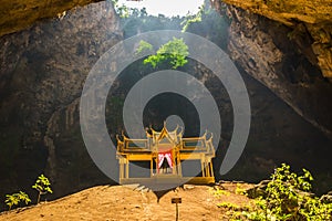 Pavillon in Phraya Nakorn cave nearby Hua Hin , Thailand . National Park Khao Sam Roi Yot