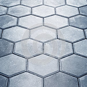 Paving Hexagon brick walkway