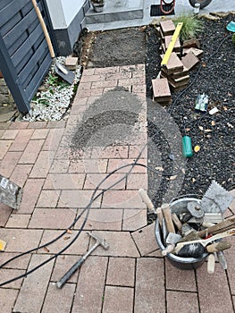 Pflasterung mit Naturstein