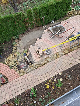 Pflasterung mit Naturstein