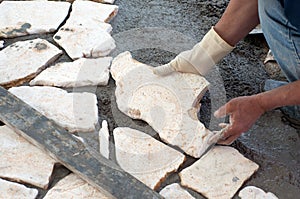 Paving a patio