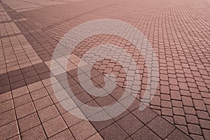 Paving slabs laid on a city square
