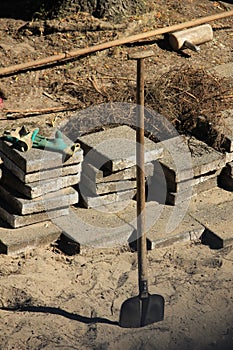 Pavior at work: stacked tiles