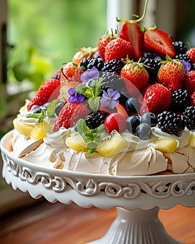 Pavlova is an exquisite dessert