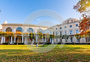Pavlovsk palace in autumn in Pavlovsky park, Saint Petersburg, Russia